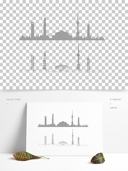 上海天际线设计素材免费下载_上海天际线设计图片网平面设计